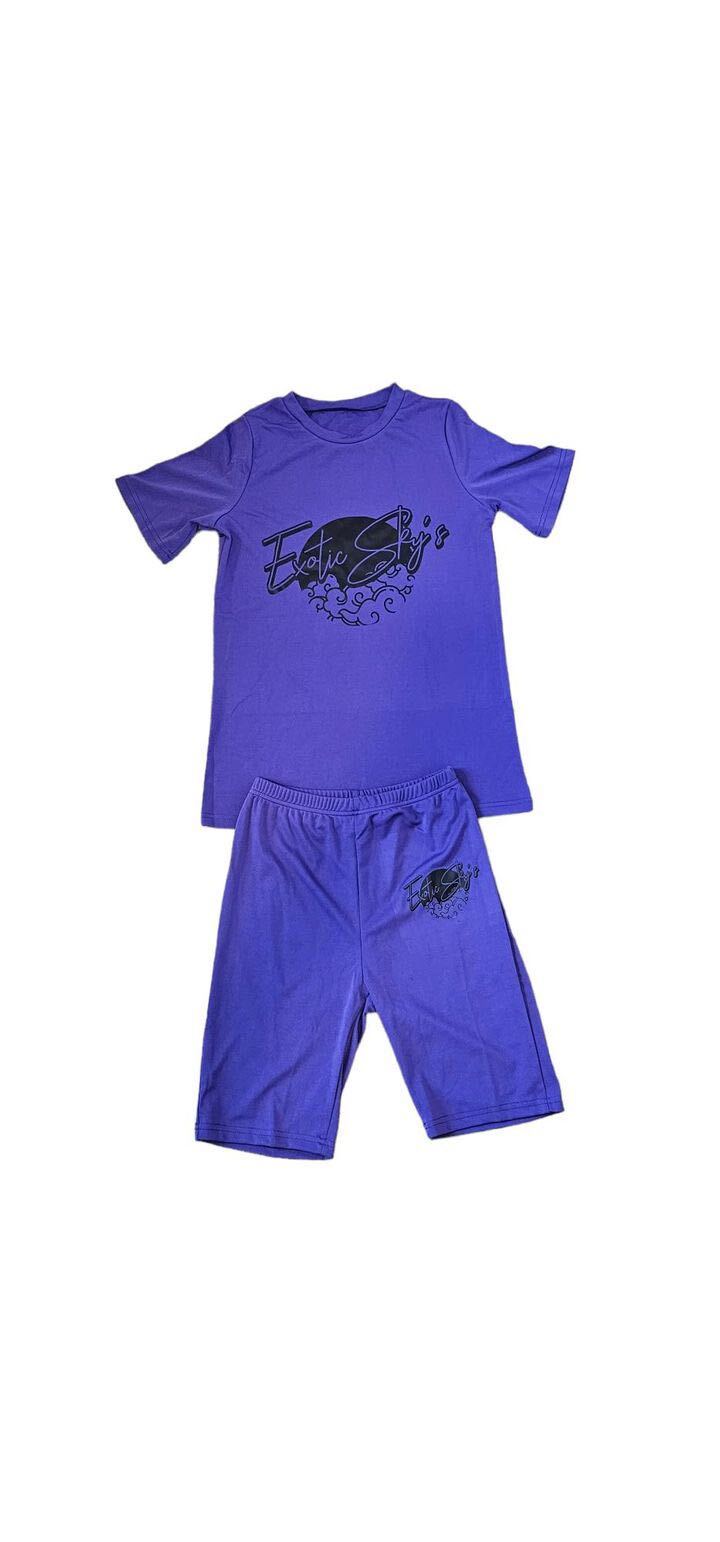 Women's Biker Set- Purple