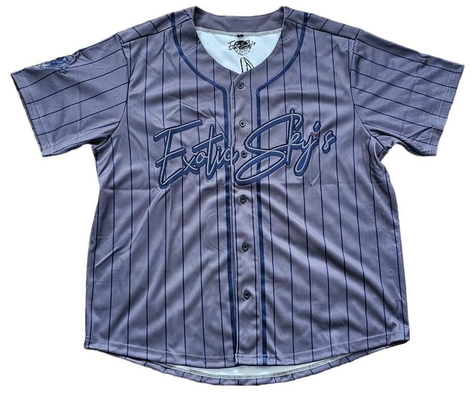 Exotic Sky's Authentic Baseball Jerseys - Navy and Grey